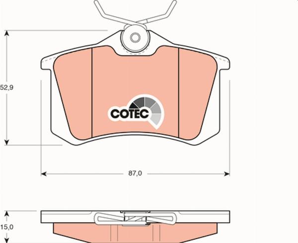 TRW GDB823 - Set placute frana,frana disc aaoparts.ro