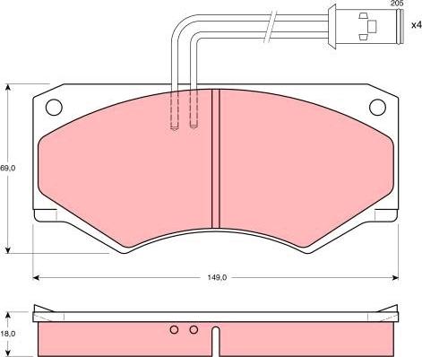 TRW GDB390 - Set placute frana,frana disc aaoparts.ro