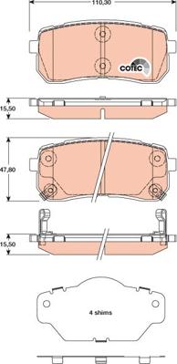 TRW GDB3449 - Set placute frana,frana disc aaoparts.ro