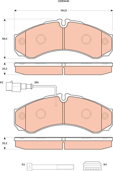 TRW GDB3440 - Set placute frana,frana disc aaoparts.ro