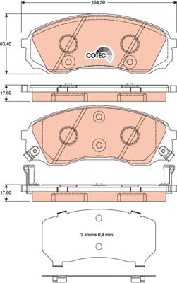 TRW GDB3448 - Set placute frana,frana disc aaoparts.ro