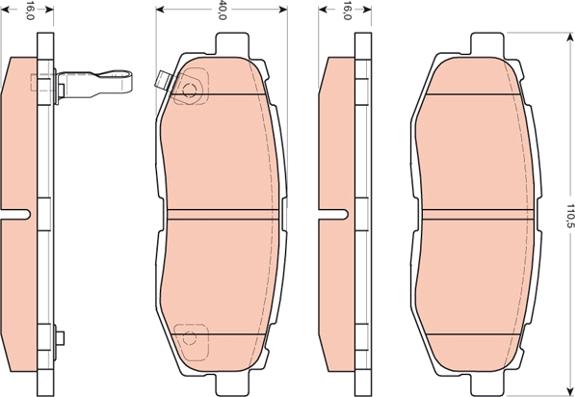 TRW GDB3442 - Set placute frana,frana disc aaoparts.ro