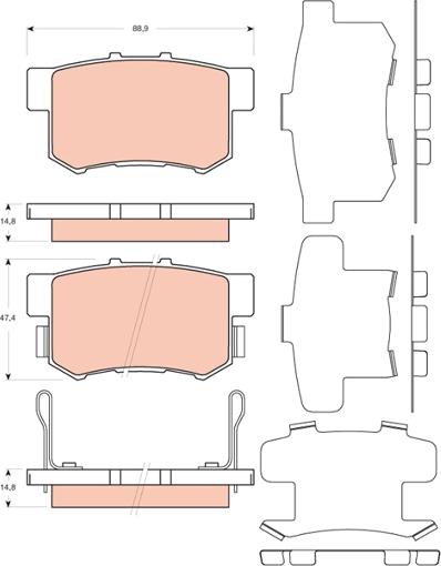 TRW GDB3447 - Set placute frana,frana disc aaoparts.ro