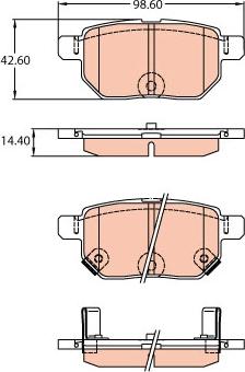 TRW GDB3454 - Set placute frana,frana disc aaoparts.ro