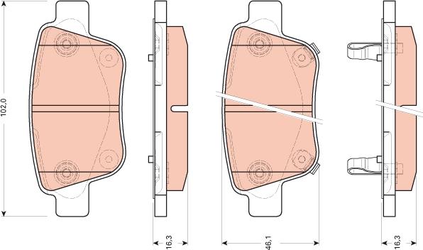 TRW GDB3456 - Set placute frana,frana disc aaoparts.ro