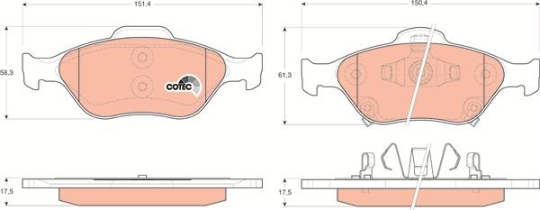 TRW GDB3457 - Set placute frana,frana disc aaoparts.ro