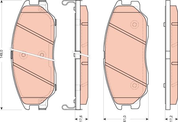 TRW GDB3465 - Set placute frana,frana disc aaoparts.ro