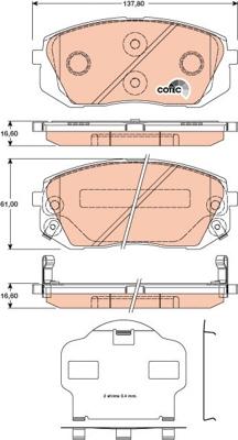 TRW GDB3461 - Set placute frana,frana disc aaoparts.ro