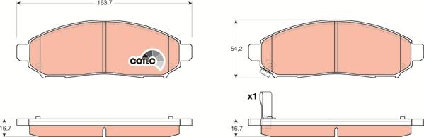 TRW GDB3404 - Set placute frana,frana disc aaoparts.ro