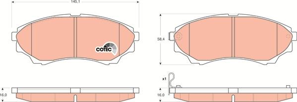 TRW GDB3403 - Set placute frana,frana disc aaoparts.ro