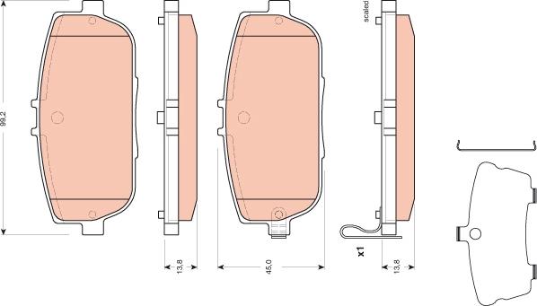 TRW GDB3402 - Set placute frana,frana disc aaoparts.ro