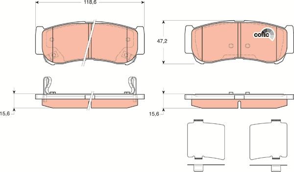 TRW GDB3419 - Set placute frana,frana disc aaoparts.ro