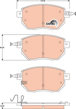 TRW GDB3416 - Set placute frana,frana disc aaoparts.ro