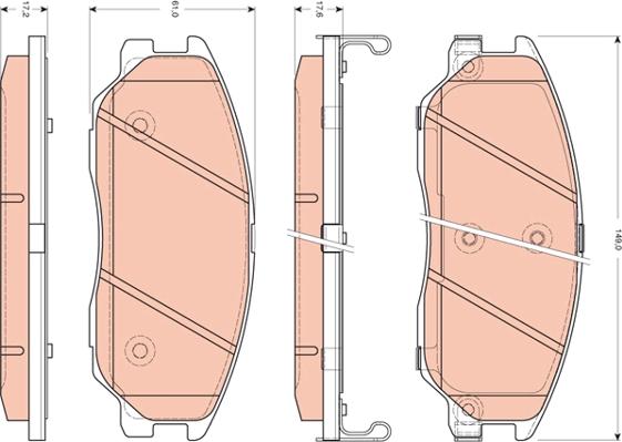 TRW GDB3412 - Set placute frana,frana disc aaoparts.ro