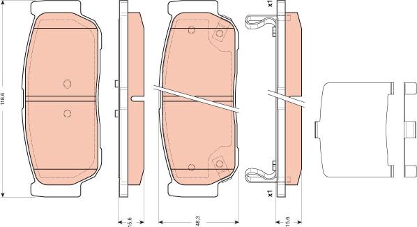 TRW GDB3417 - Set placute frana,frana disc aaoparts.ro