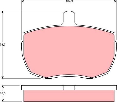 TRW GDB341 - Set placute frana,frana disc aaoparts.ro