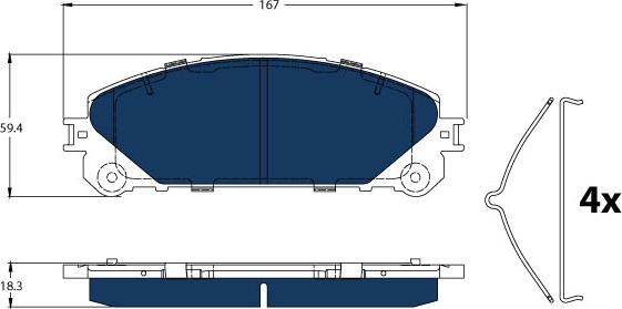 TRW GDB3484BTE - Set placute frana,frana disc aaoparts.ro