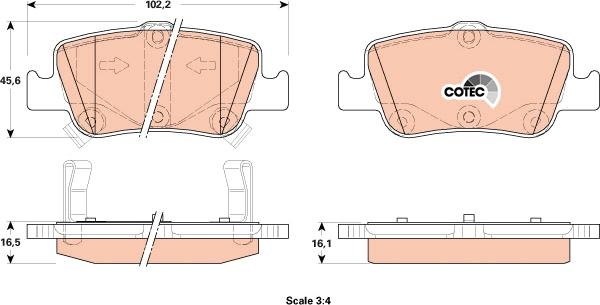 TRW GDB3480 - Set placute frana,frana disc aaoparts.ro