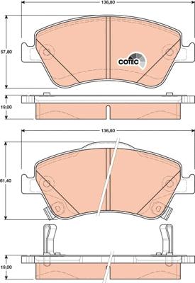 TRW GDB3481 - Set placute frana,frana disc aaoparts.ro