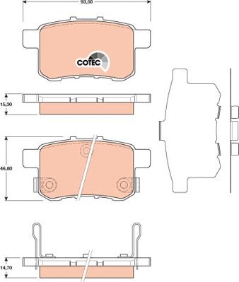 TRW GDB3482 - Set placute frana,frana disc aaoparts.ro