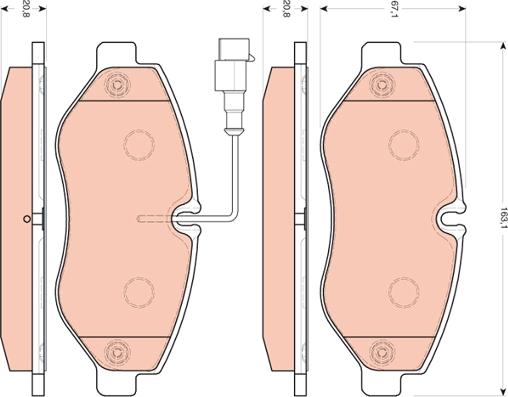 TRW GDB3439 - Set placute frana,frana disc aaoparts.ro