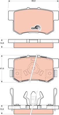 TRW GDB3438 - Set placute frana,frana disc aaoparts.ro