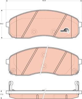 TRW GDB3433 - Set placute frana,frana disc aaoparts.ro