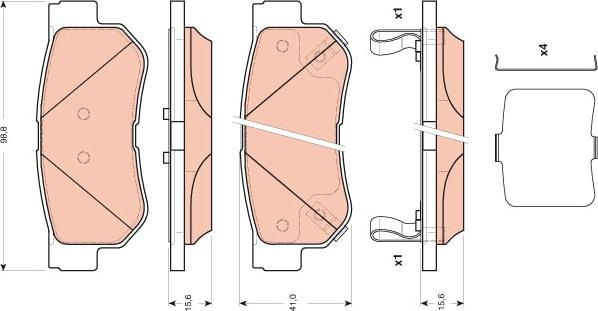 TRW GDB3432 - Set placute frana,frana disc aaoparts.ro