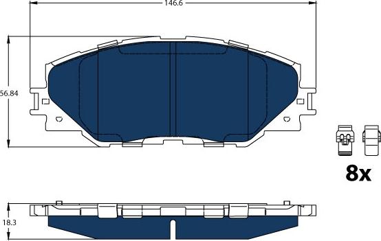 TRW GDB3424BTE - Set placute frana,frana disc aaoparts.ro