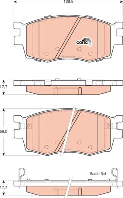 TRW GDB3420 - Set placute frana,frana disc aaoparts.ro