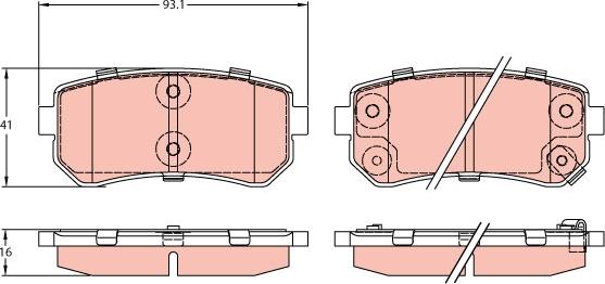 TRW GDB3421 - Set placute frana,frana disc aaoparts.ro