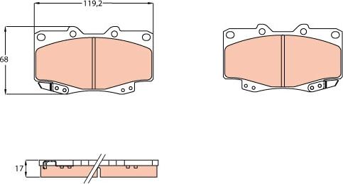 TRW GDB3428 - Set placute frana,frana disc aaoparts.ro