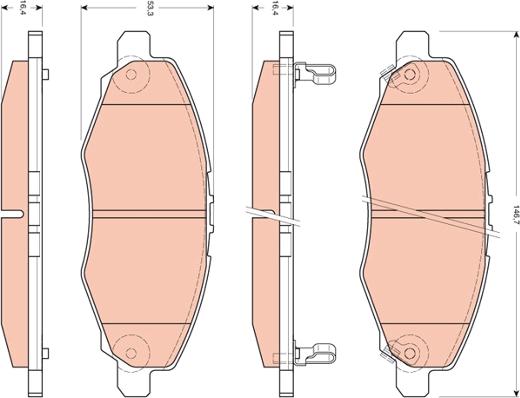 TRW GDB3427 - Set placute frana,frana disc aaoparts.ro