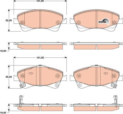 TRW GDB3479 - Set placute frana,frana disc aaoparts.ro