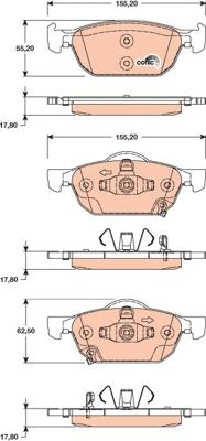 TRW GDB3476 - Set placute frana,frana disc aaoparts.ro