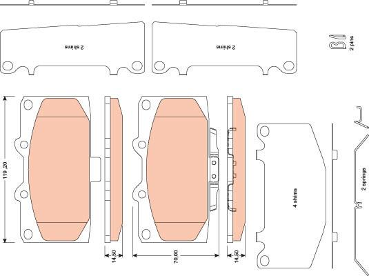 TRW GDB3470 - Set placute frana,frana disc aaoparts.ro