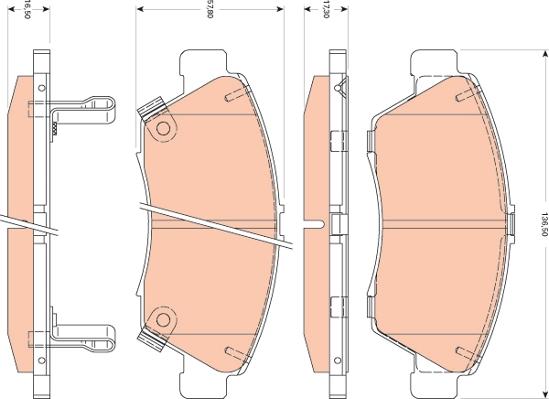 TRW GDB3478 - Set placute frana,frana disc aaoparts.ro