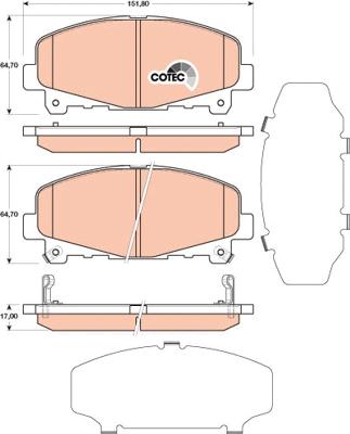 TRW GDB3477 - Set placute frana,frana disc aaoparts.ro