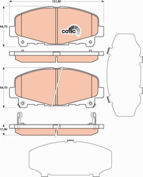 TRW GDB3477 - Set placute frana,frana disc aaoparts.ro