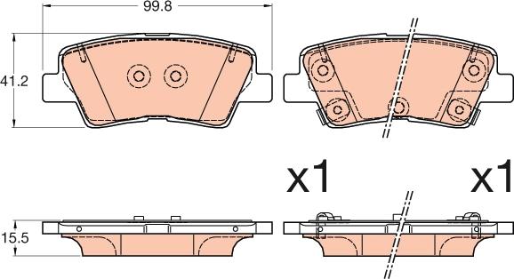 TRW GDB3594 - Set placute frana,frana disc aaoparts.ro