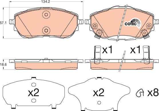 TRW GDB3598 - Set placute frana,frana disc aaoparts.ro