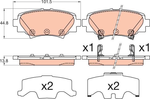 TRW GDB3593 - Set placute frana,frana disc aaoparts.ro