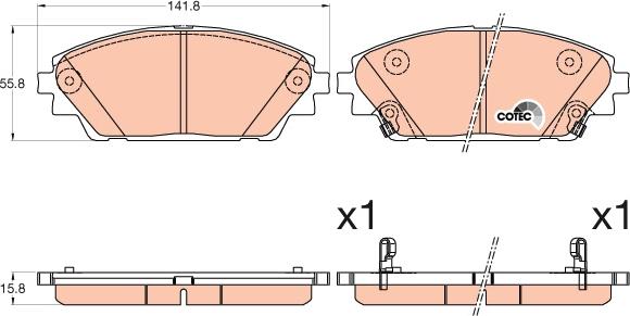 TRW GDB3592 - Set placute frana,frana disc aaoparts.ro