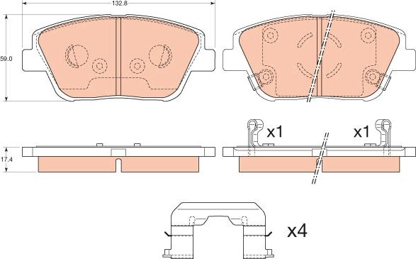 TRW GDB3540 - Set placute frana,frana disc aaoparts.ro