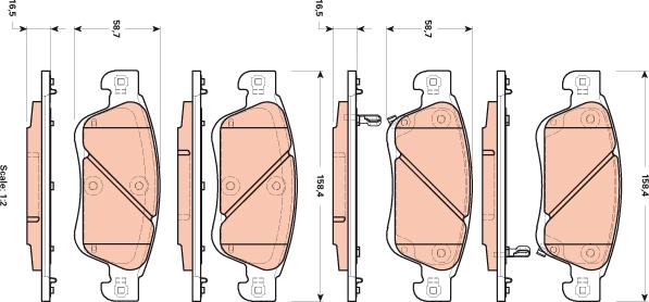 TRW GDB3503 - Set placute frana,frana disc aaoparts.ro