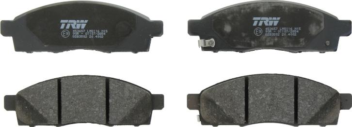 TRW GDB3502 - Set placute frana,frana disc aaoparts.ro