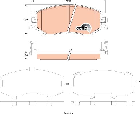 TRW GDB3519 - Set placute frana,frana disc aaoparts.ro