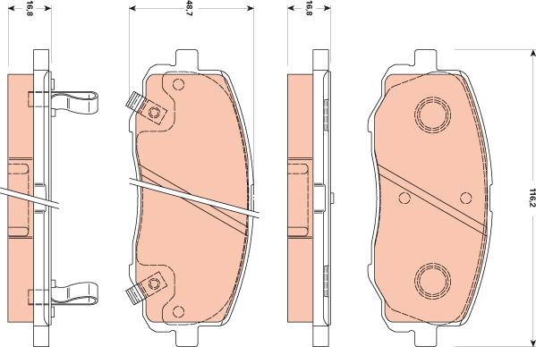 TRW GDB3510 - Set placute frana,frana disc aaoparts.ro