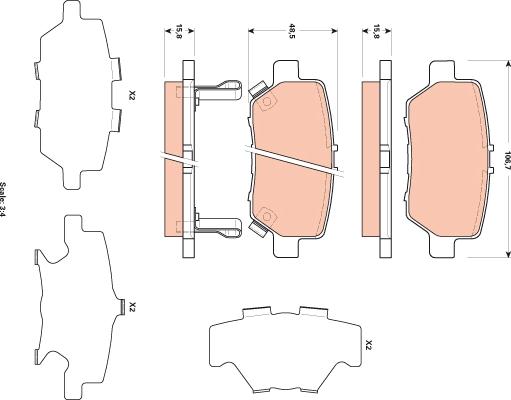 TRW GDB3512 - Set placute frana,frana disc aaoparts.ro