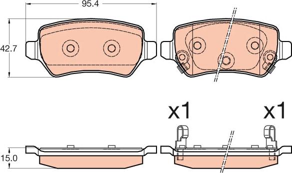 TRW GDB3585 - Set placute frana,frana disc aaoparts.ro